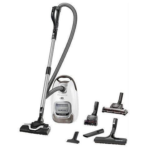 Aspiradora de bote silenciosa de 400 W y 58 dB, color blanco – RO7487EA – Rowenta