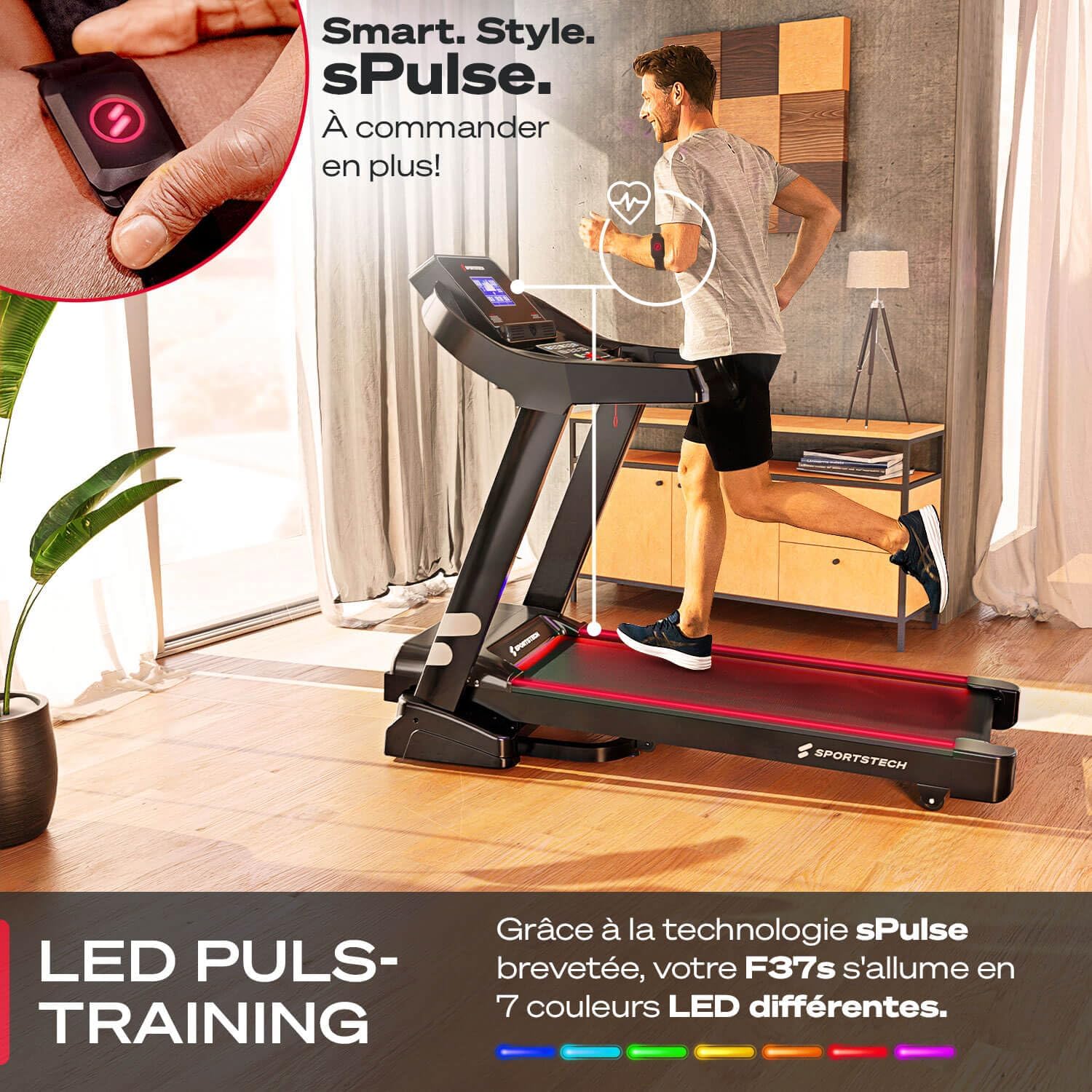 Cinta de correr profesional Sportstech F37s con 1 año de aplicación STL incluida. - Image 2