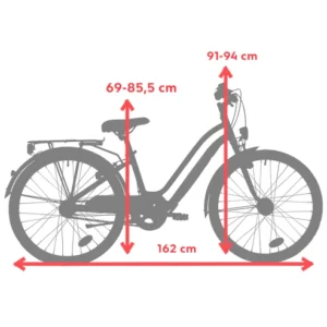 Bicicleta niños 24 pulgadas Elops 500 azul 9-12 años