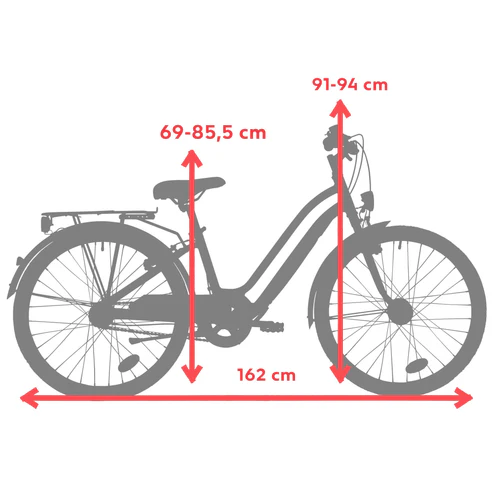 Bicicleta niños 24 pulgadas Elops 500 azul 9-12 años