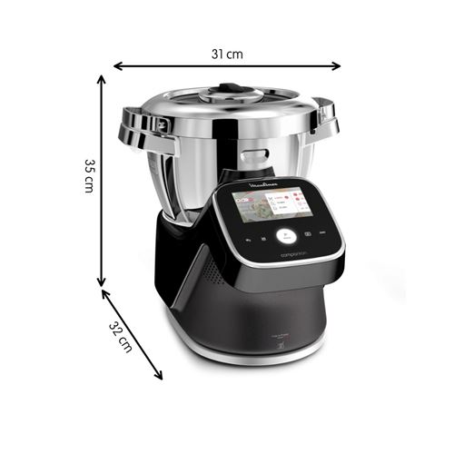 Robot cuiseur moulinex i-companion touch pro xl hf93d810 1550 w noir - Image 3