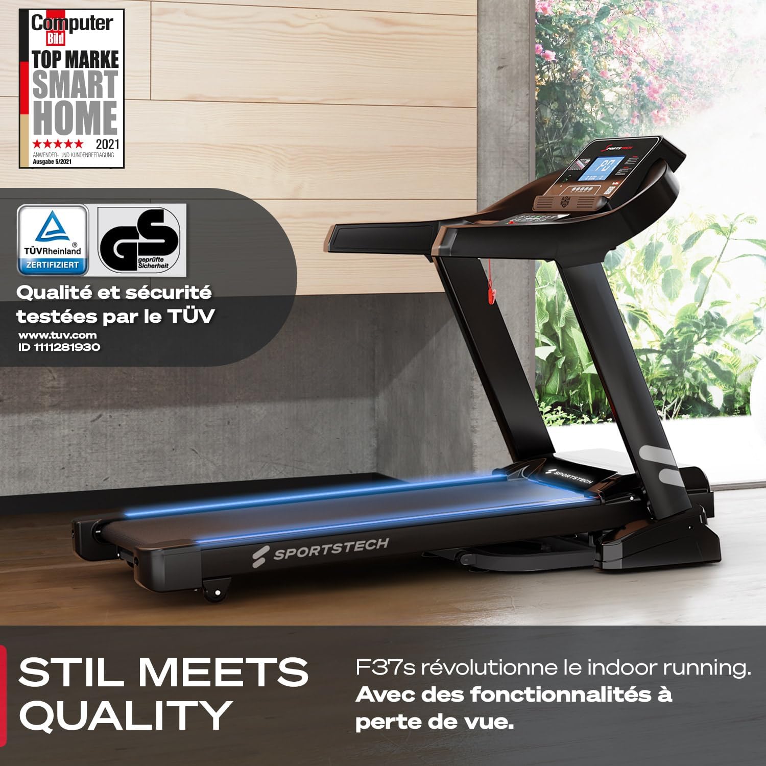 Cinta de correr profesional Sportstech F37s con 1 año de aplicación STL incluida. - Image 4