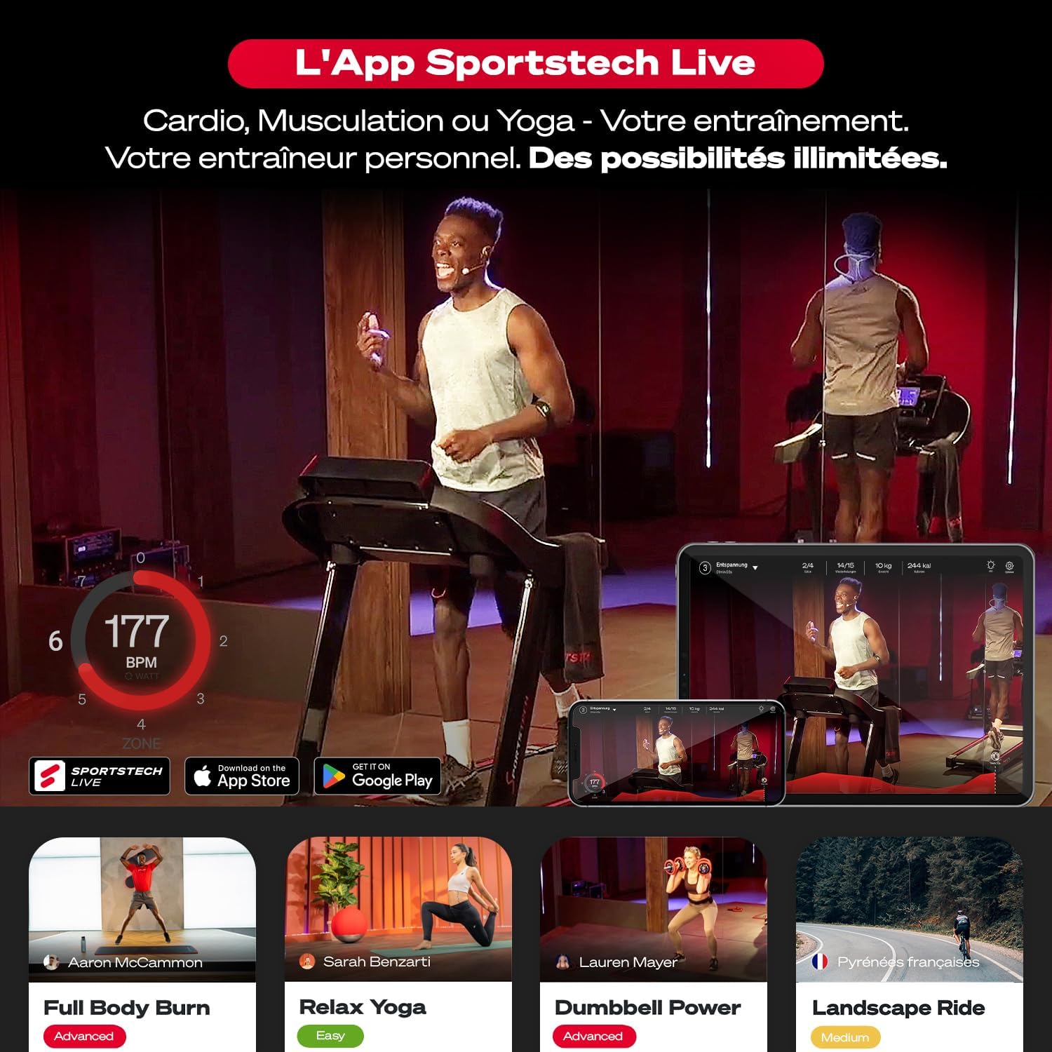 Cinta de correr profesional Sportstech F37s con 1 año de aplicación STL incluida. - Image 6